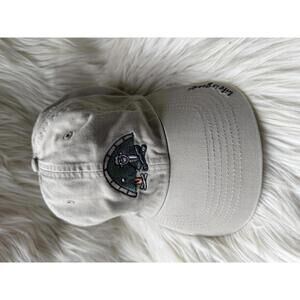 Life is Good Beige Baseball Cap with Embroidered Campfire Design